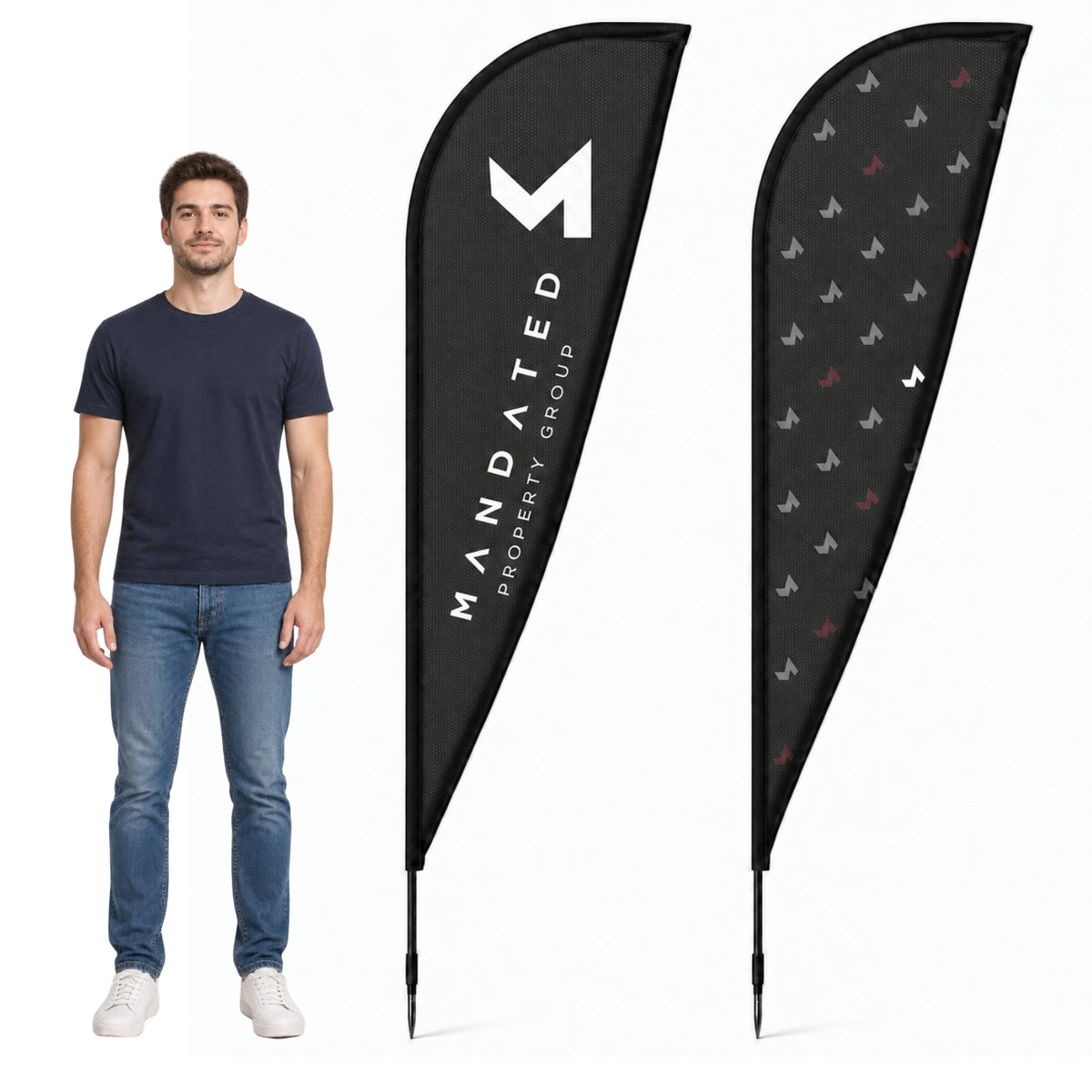 Mandated Teardrop Flags - 2 Meters