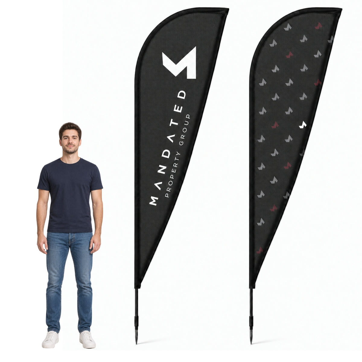 Mandated Teardrop Flags - 3 Meters