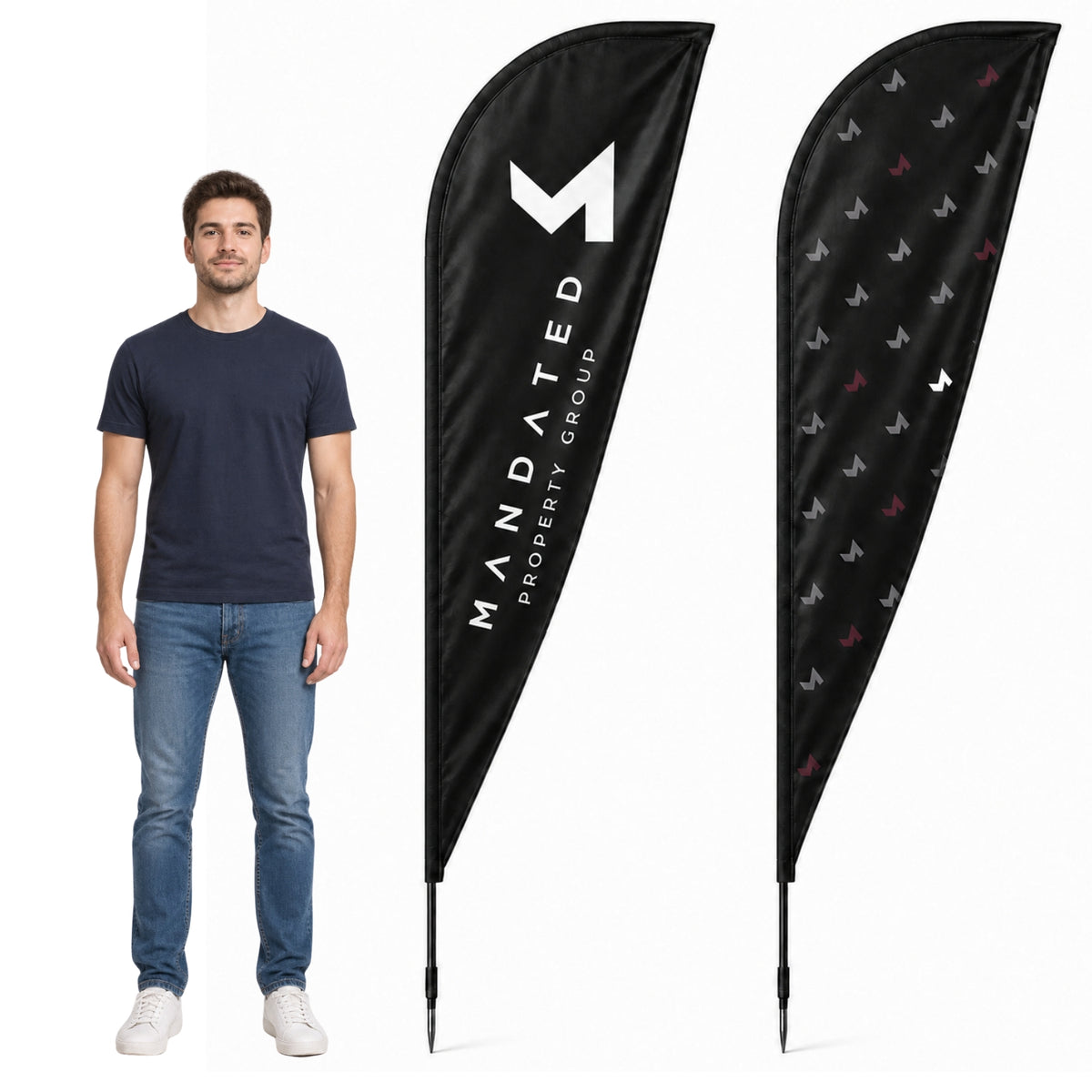 Mandated Teardrop Flags - 2 Meters