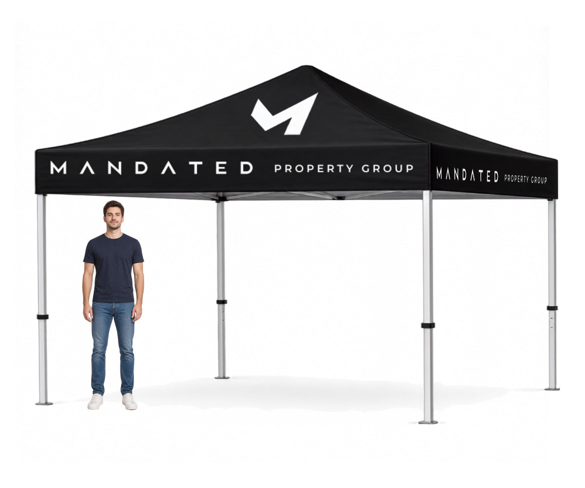 3m x 3m Pitched Roof Gazebo - Aluminium