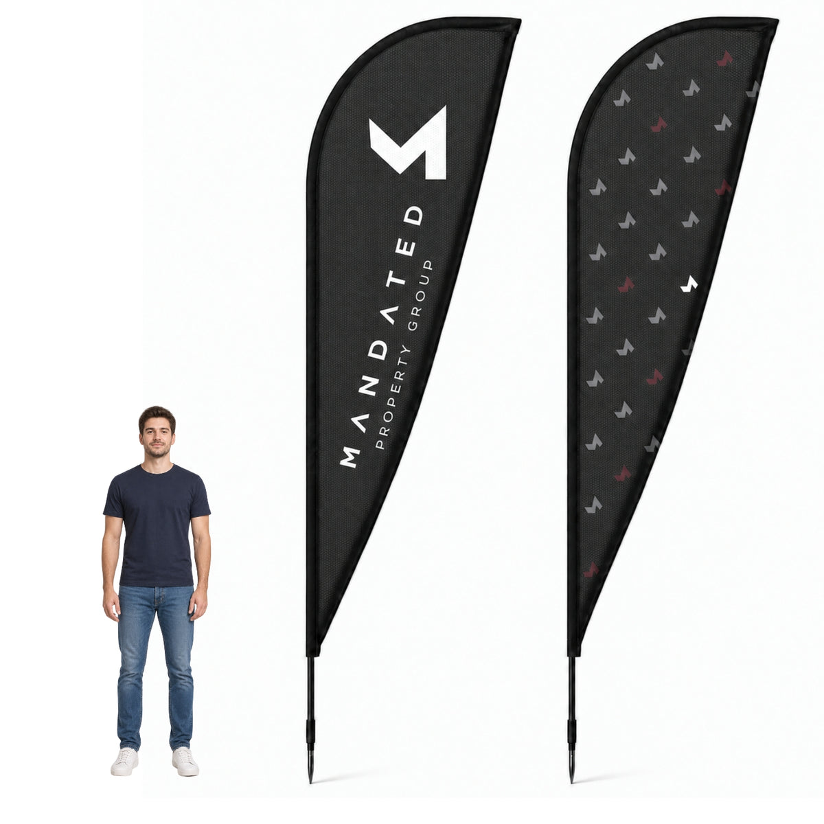 Mandated Teardrop Flags - 4 Meters