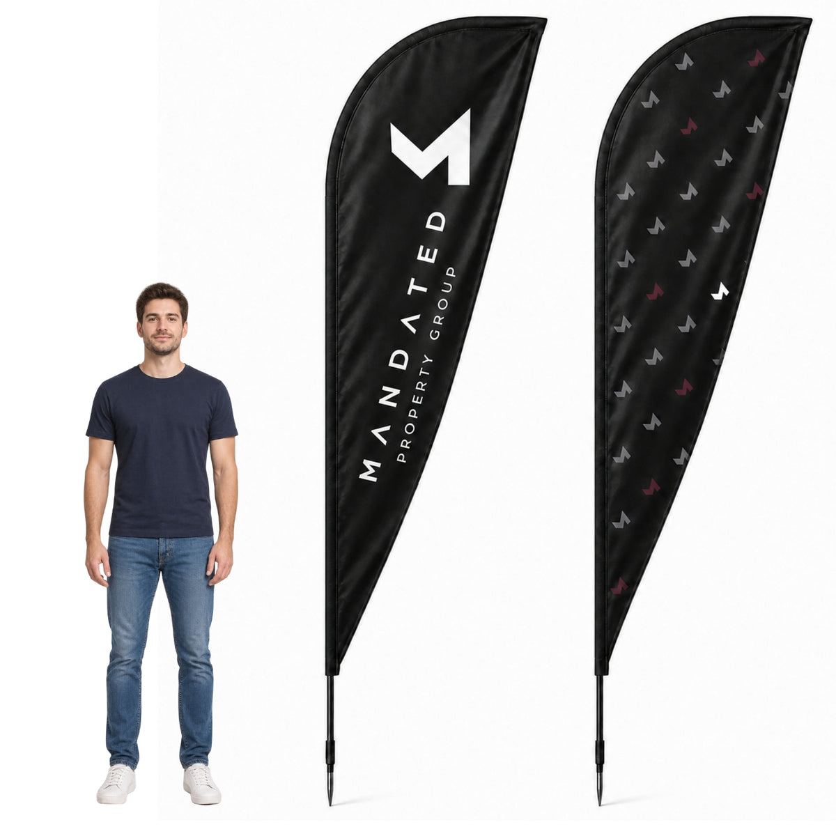 Mandated Teardrop Flags - 3 Meters