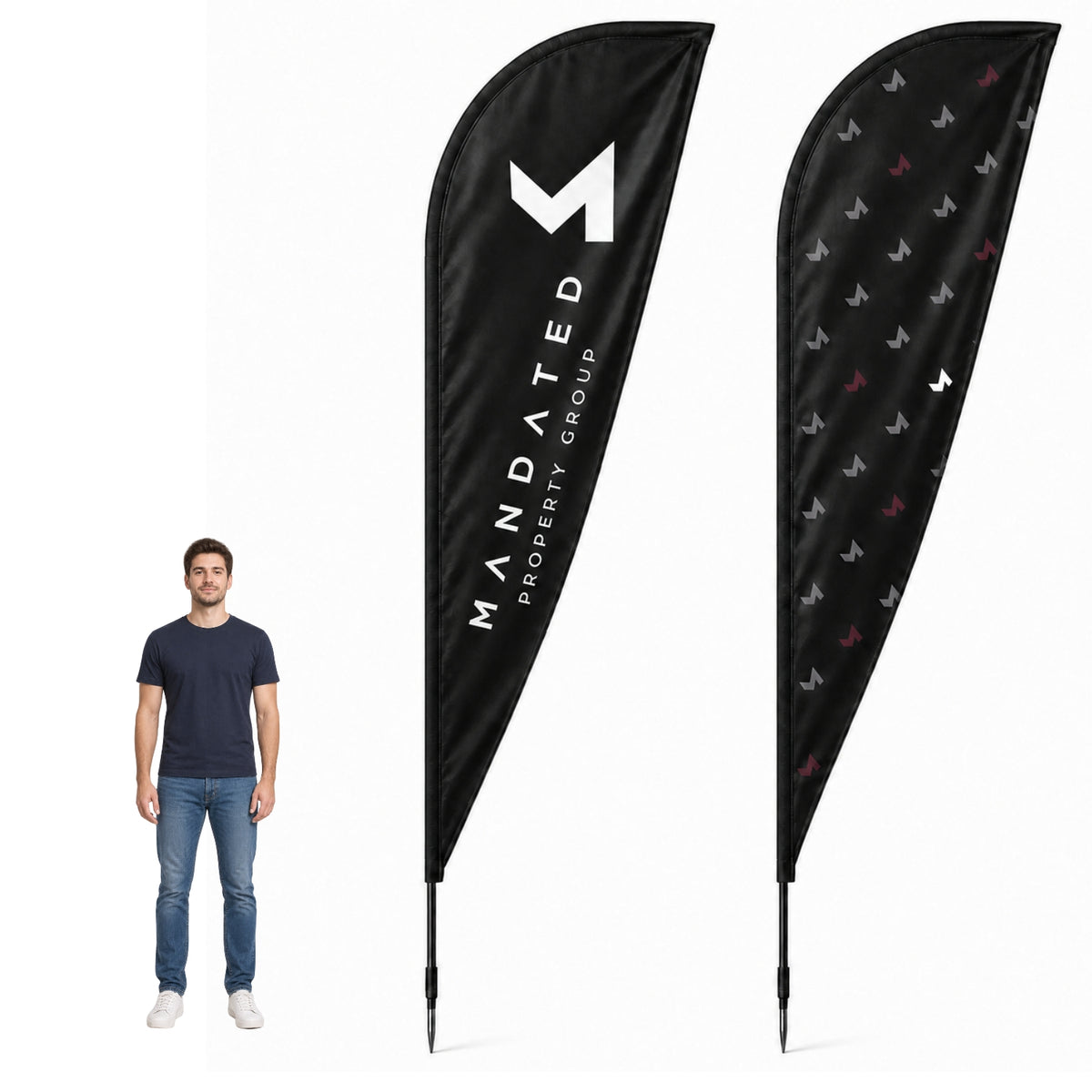 Mandated Teardrop Flags - 4 Meters