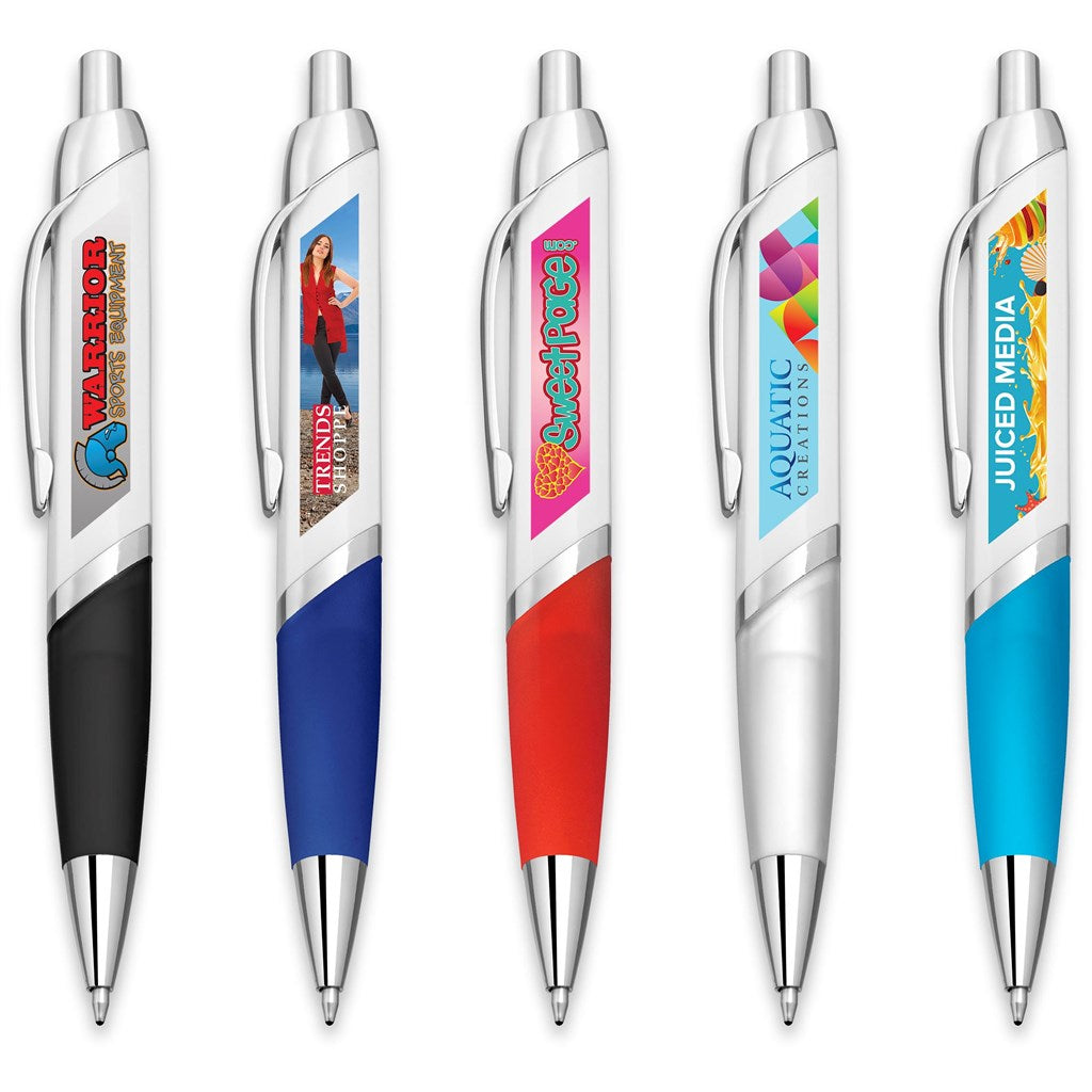 Flat Barrel Signature Pen – Full Colour Branding Edition
