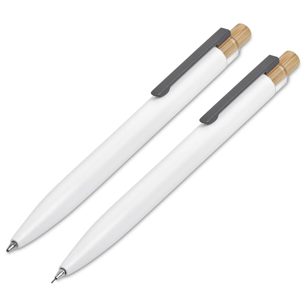 EcoFusion Bamboo Metal Pen & Pencil Set