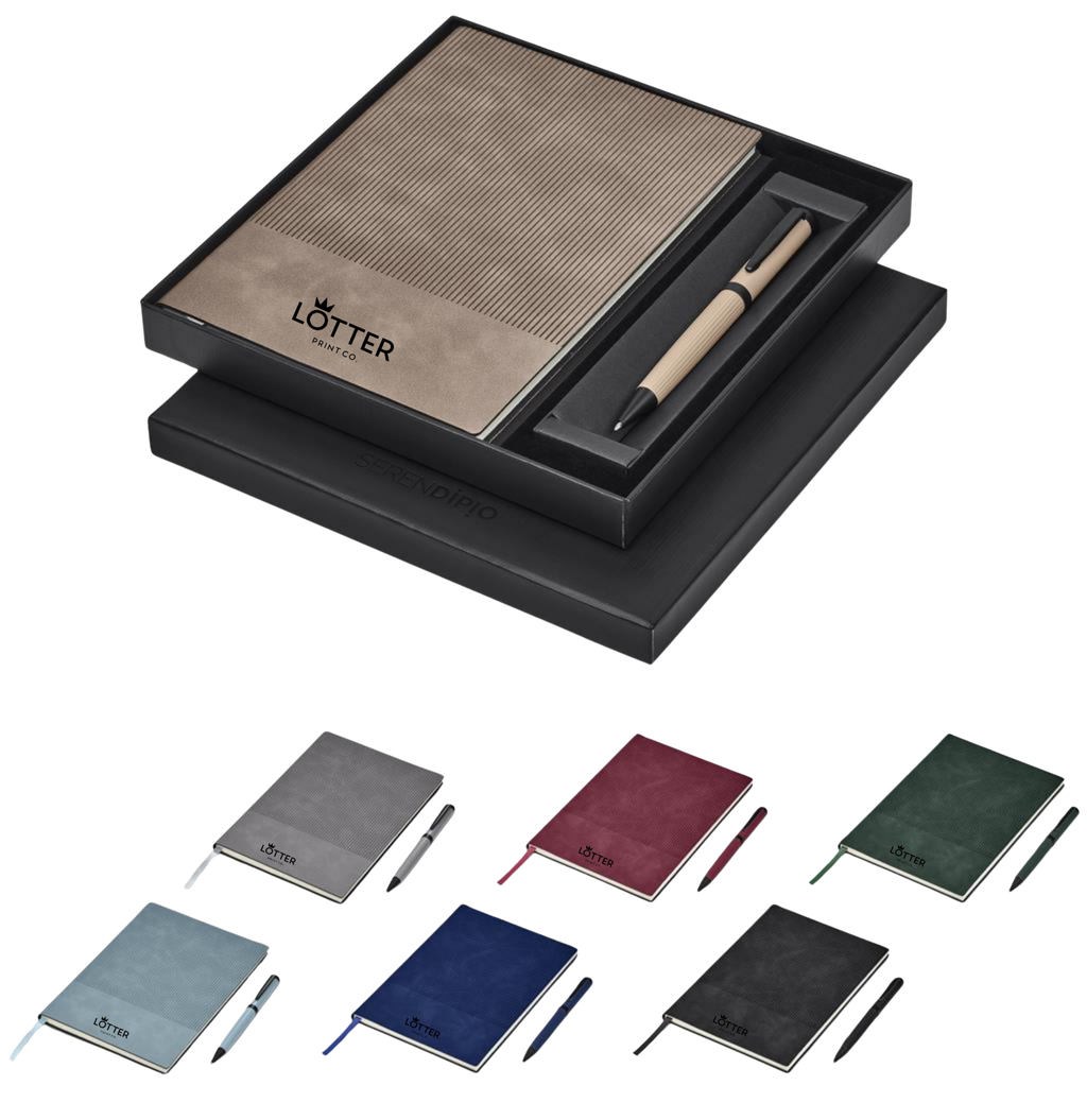 Velour Executive Notebook & Pen Gift Set