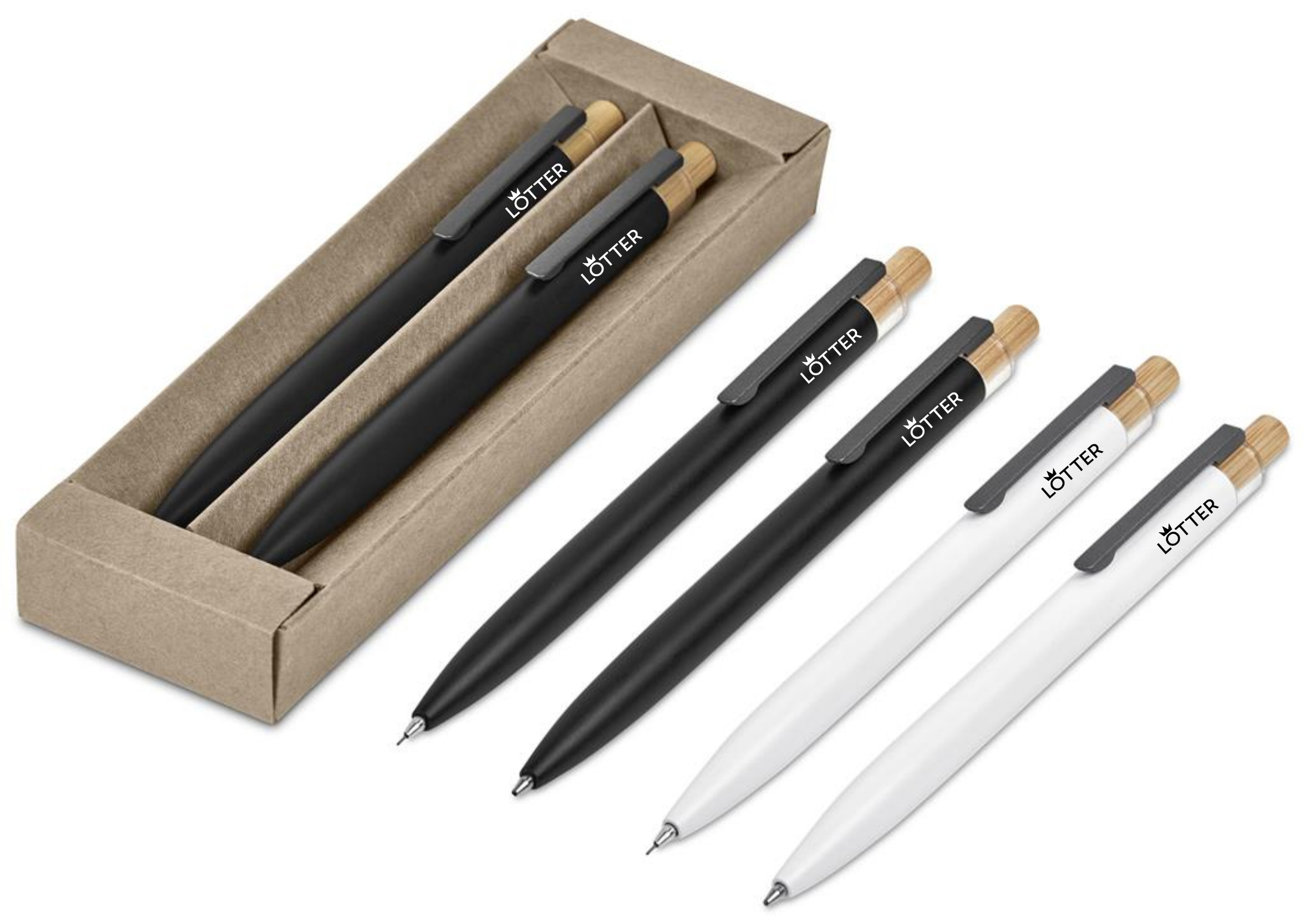 EcoFusion Bamboo Metal Pen & Pencil Set
