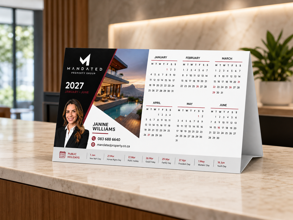 A4 Trifold Tent Calendar