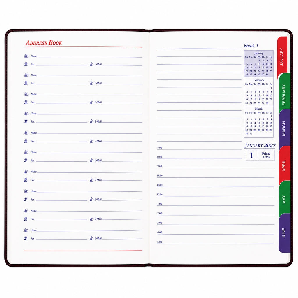 A5 Striped Diary 2027