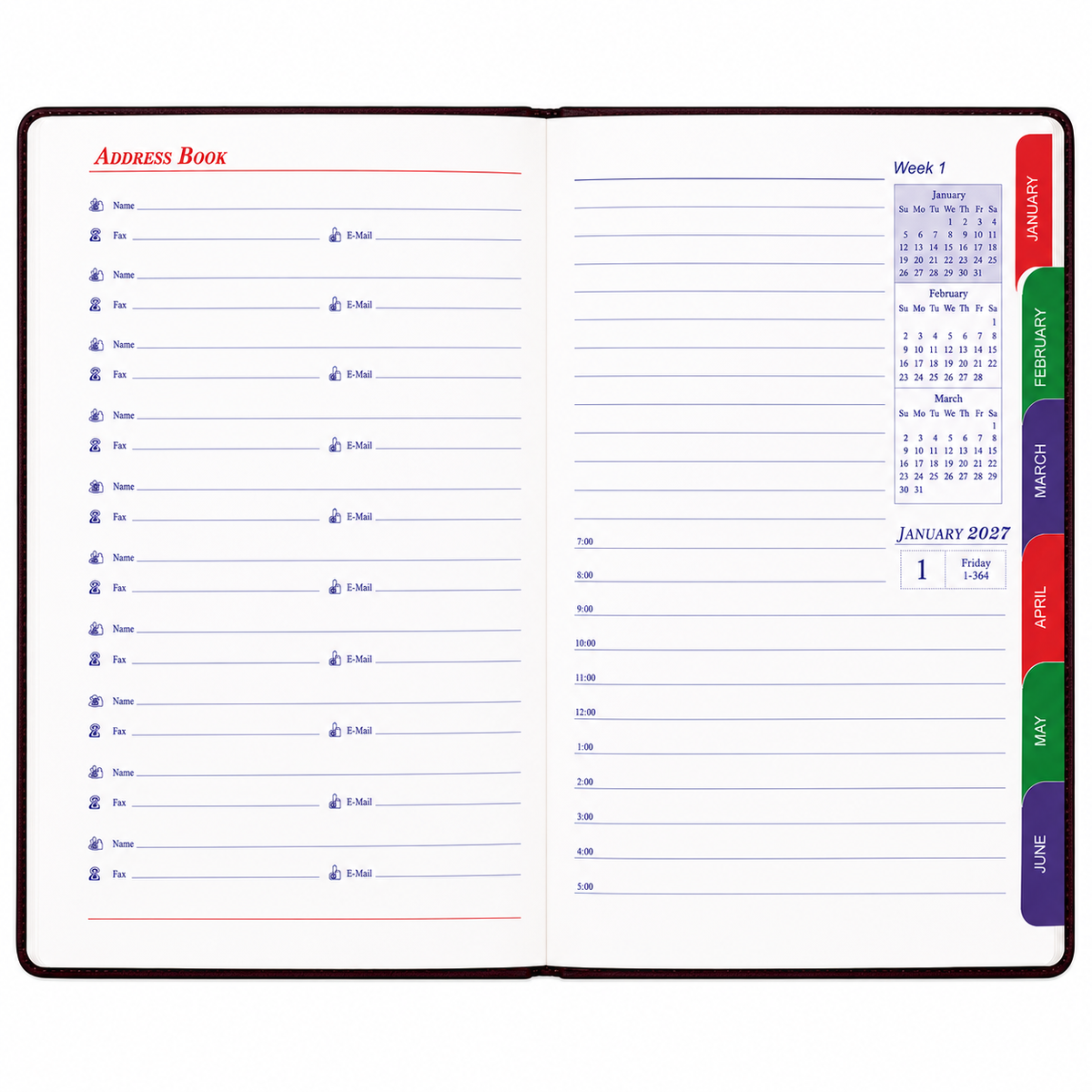 A5 Agenda Diary 2027 - Premium Daily Planner