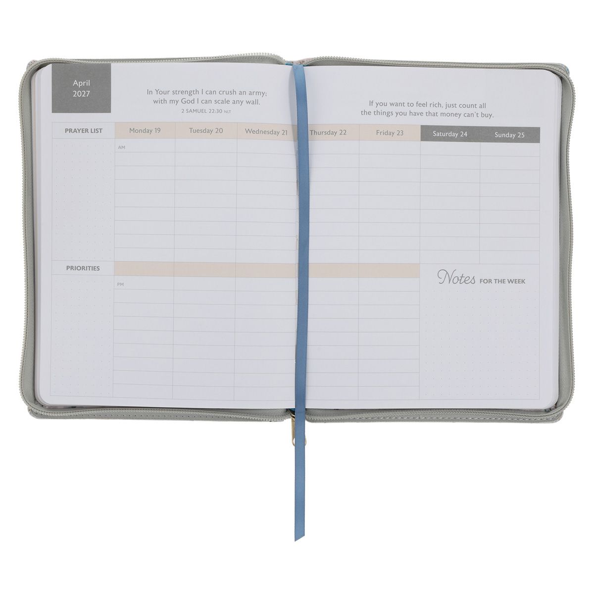 A5 Christian Zip Close 2027 Weekly Planner